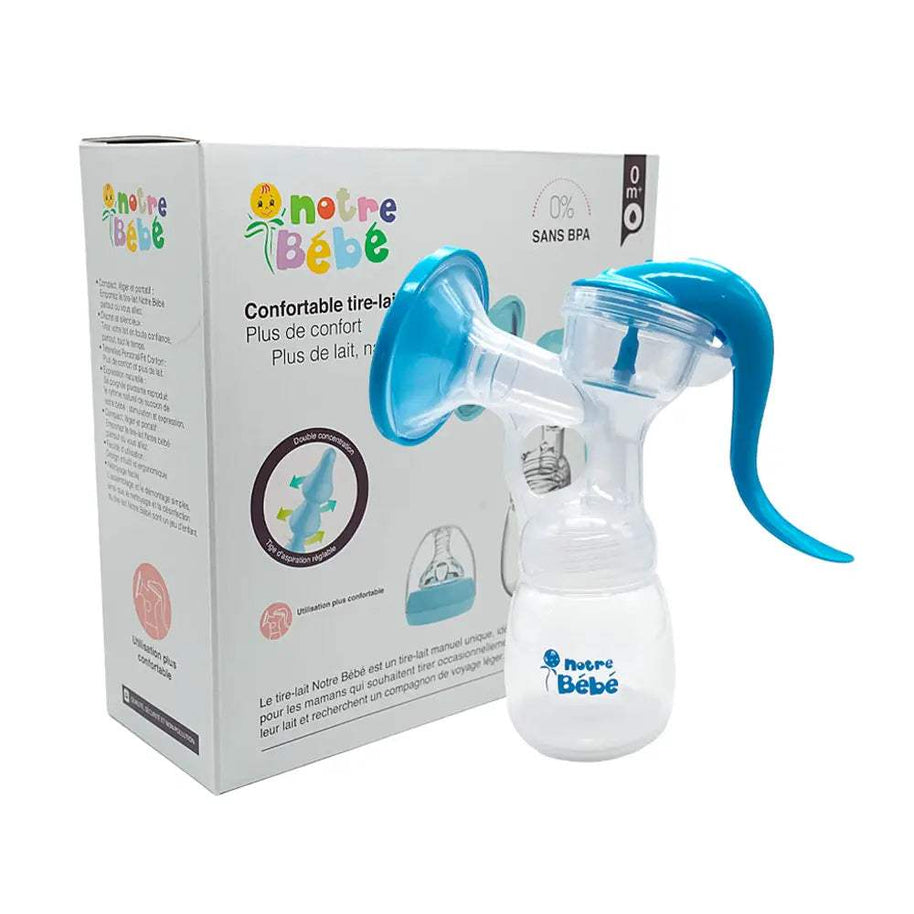 Notre Bébé Tire-lait Manuel Réglable - Bleu - Notre bébé - Tire-Lait Manuels pour bébé Maroc -www.babyboss.ma