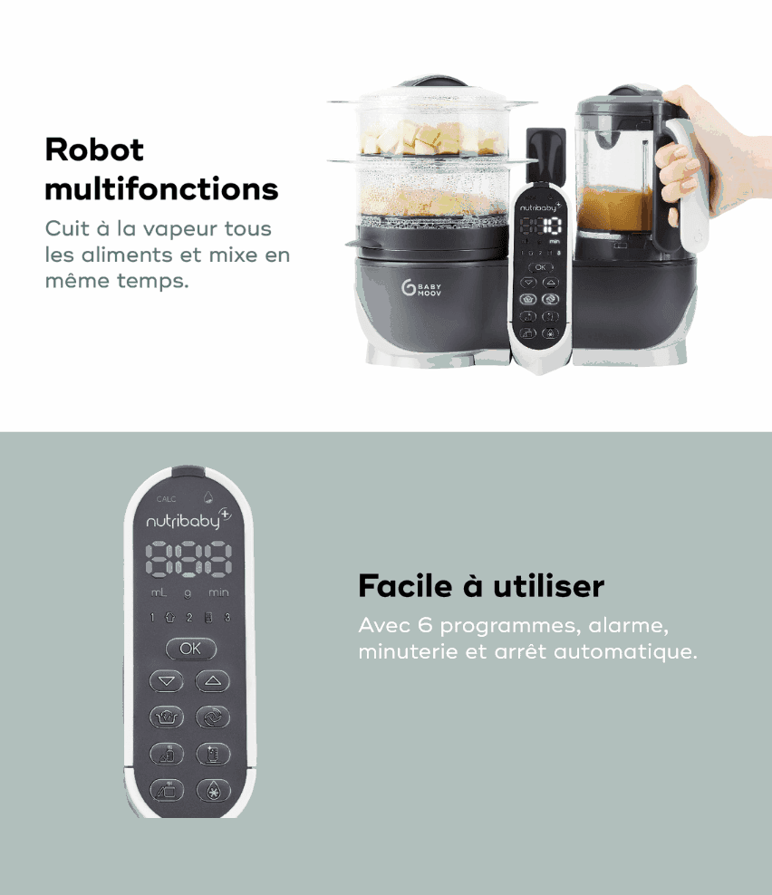 Nutribaby(+) - Robot culinaire multifonctions - Babymoov - REPAS pour bébé Maroc -www.babyboss.ma