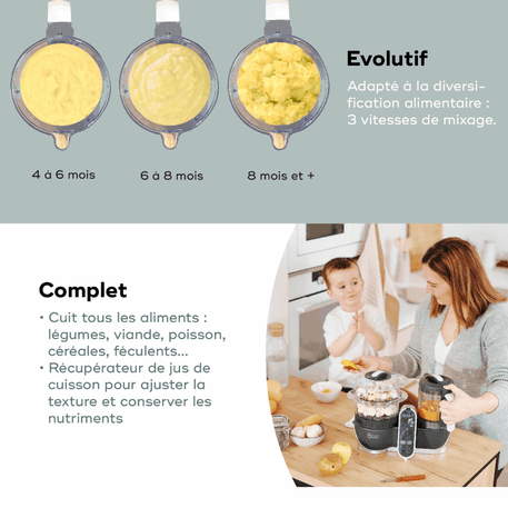 Nutribaby(+) - Robot culinaire multifonctions - Babymoov - REPAS pour bébé Maroc -www.babyboss.ma