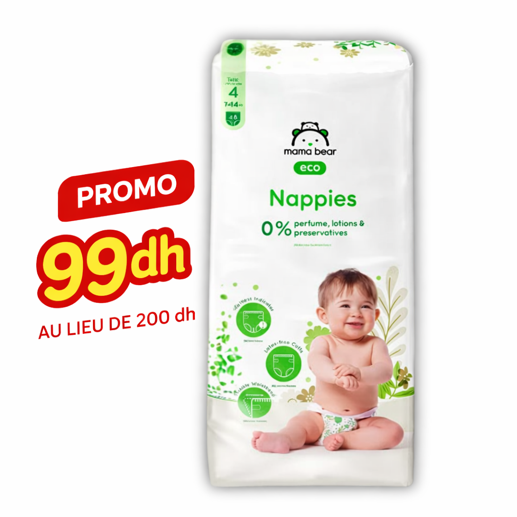 Mama Bear Couches Taille 4 (7–14 kg) – 48 Pièces