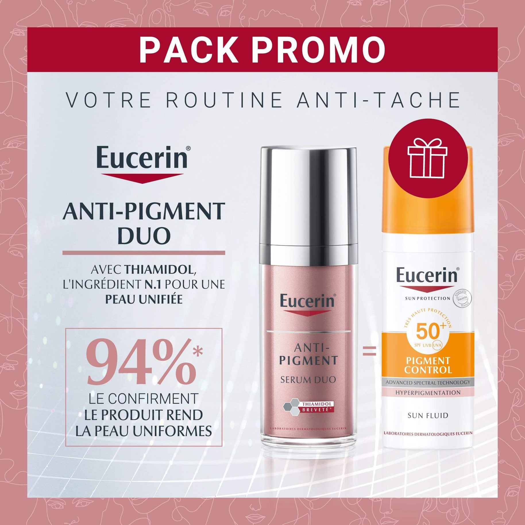 EUCERIN Anti Pigment Sérum DUO 30ML Pack promo + Ecran Anti Pigment SPF50 50ML offert - Eucerin - pour bébé Maroc -www.babyboss.ma
