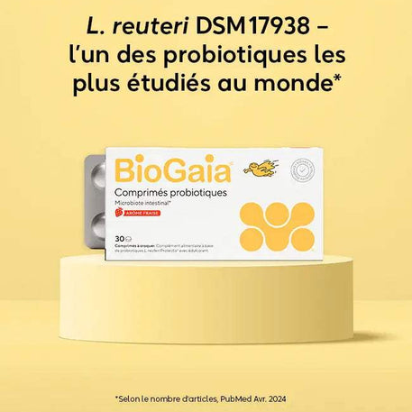 BioGaia® Comprimés probiotiques arôme fraise - dès 3 ans - BioGaia - Soins Digestifs pour bébé Maroc -www.babyboss.ma