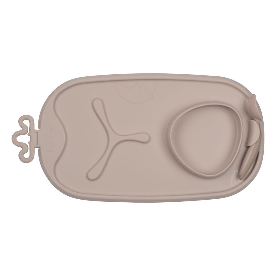 Set de Table Silicone Roll + Go b.box - ocean - latte - b.box - roll + go mealtime mat pour bébé Maroc -www.babyboss.ma