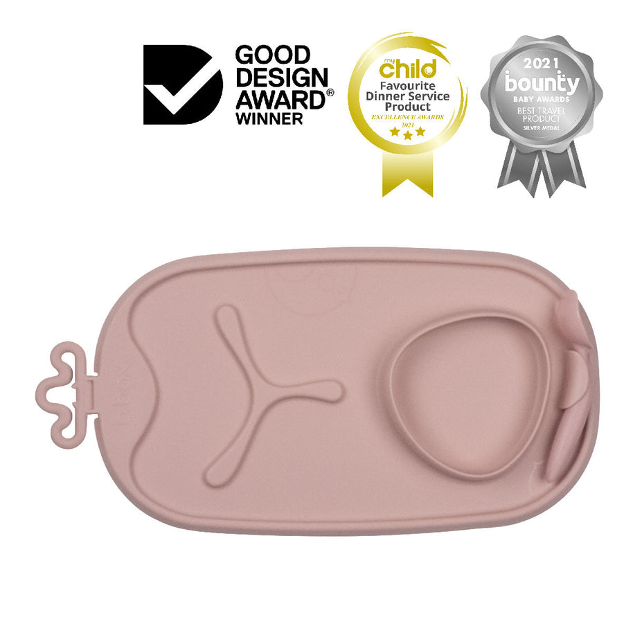 Set de Table Silicone Roll + Go b.box - ocean - blush - b.box - roll + go mealtime mat pour bébé Maroc -www.babyboss.ma