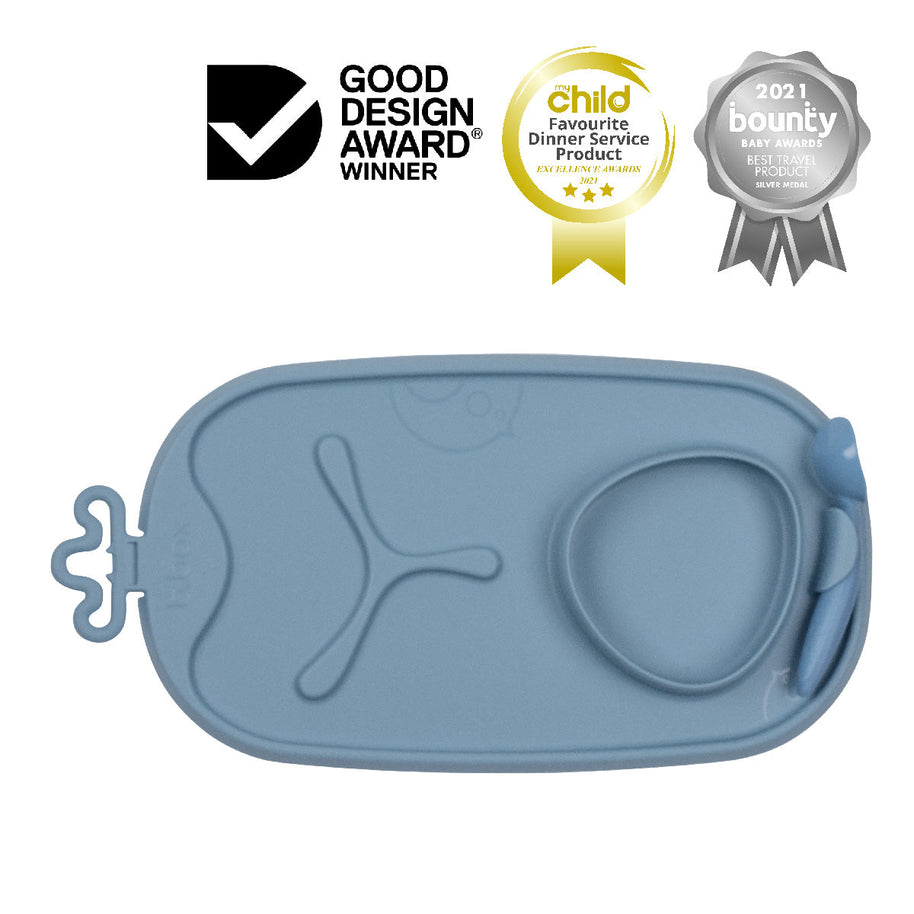 Set de Table Silicone Roll + Go b.box - ocean - b.box - roll + go mealtime mat pour bébé Maroc -www.babyboss.ma
