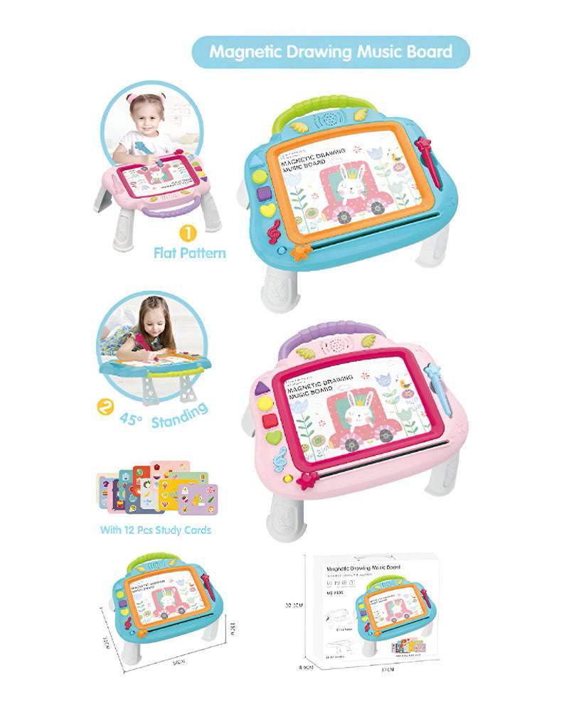 Ardoise Musicale Magnétique de Dessin 18M+ - Rose - Kids Melody - Ardoises Magnétiques pour bébé Maroc -www.babyboss.ma