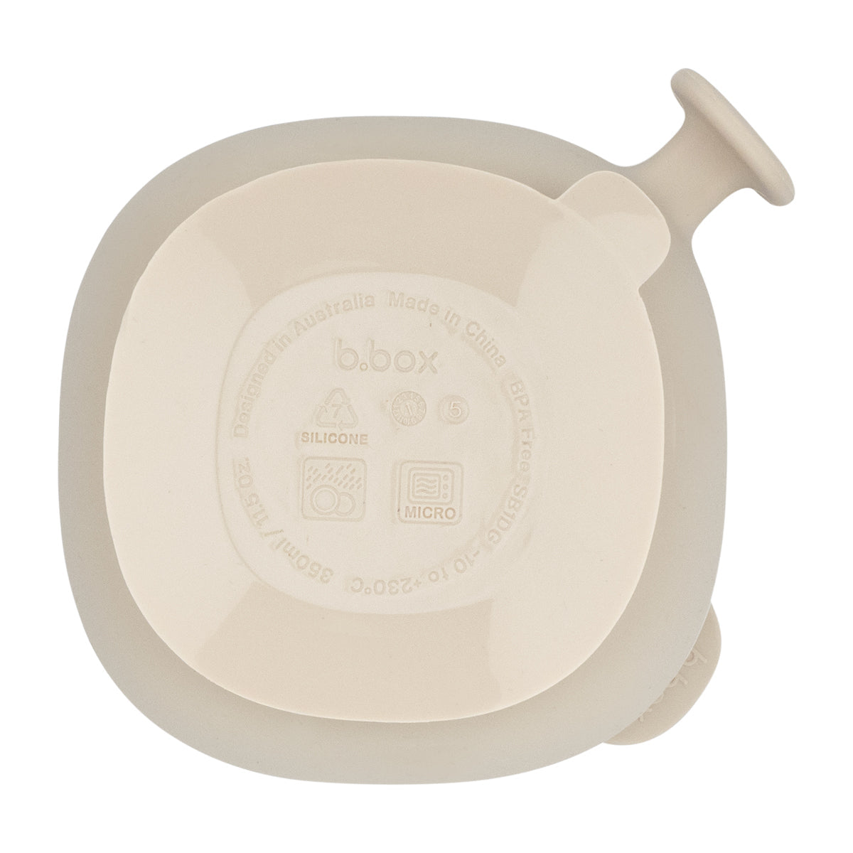 Bol en Silicone avec Couvercle et Ventouse b.box - latte - b.box - Bowls pour bébé Maroc -www.babyboss.ma