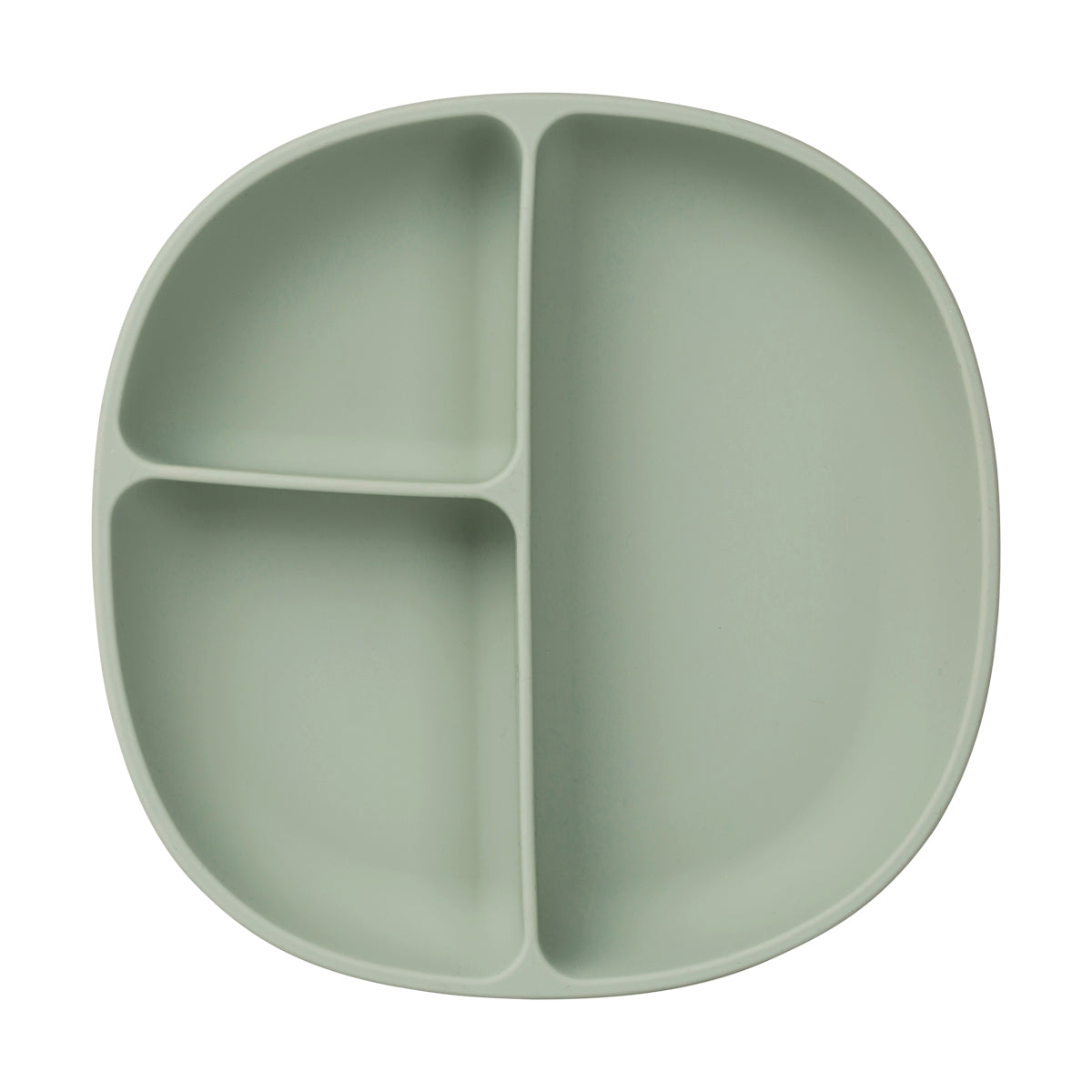 Assiette en Silicone Compartimentée + Couvercle- sage - b.box - Silicone Plate & Lid pour bébé Maroc -www.babyboss.ma