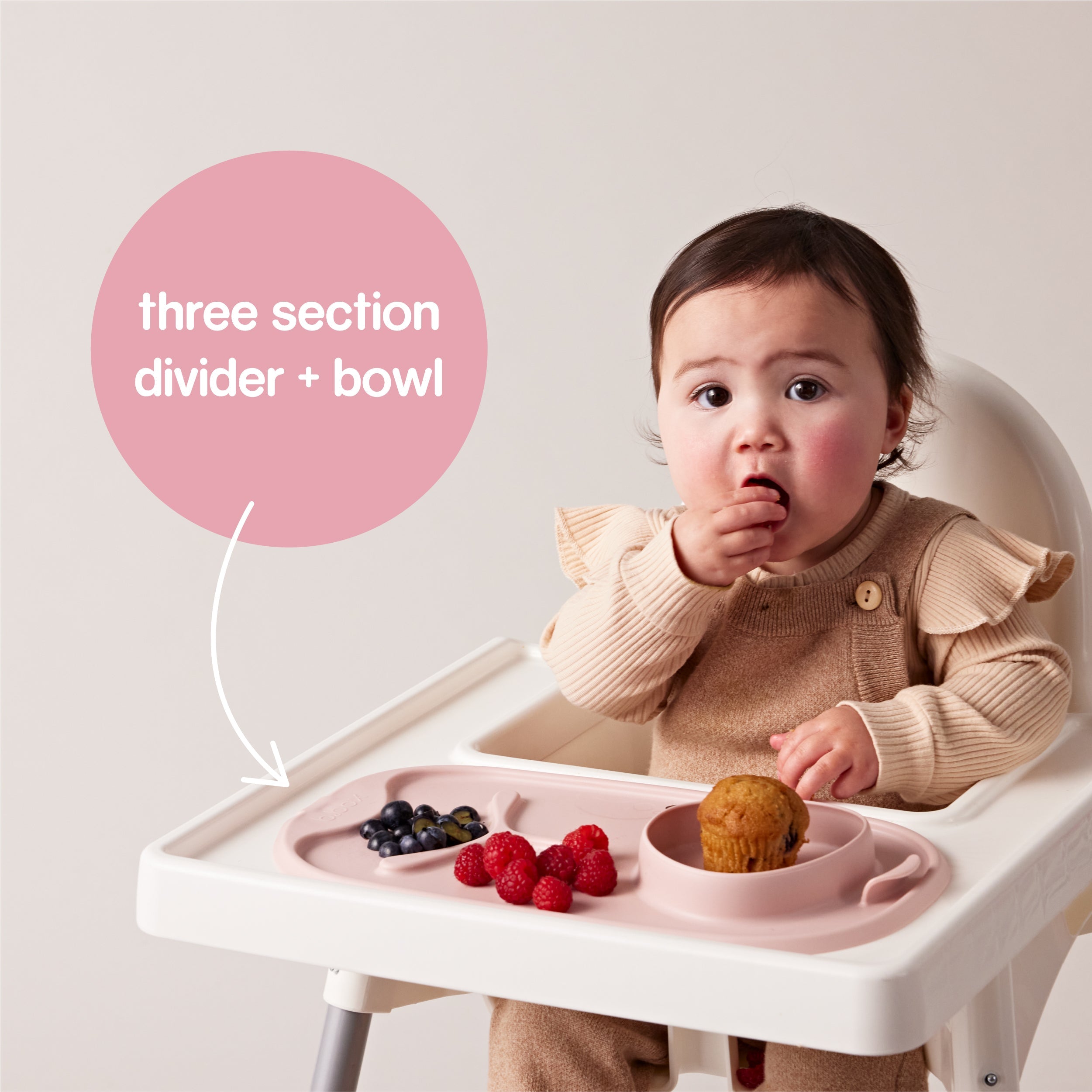 Set de Table Silicone Roll + Go b.box - ocean - blush - b.box - roll + go mealtime mat pour bébé Maroc -www.babyboss.ma