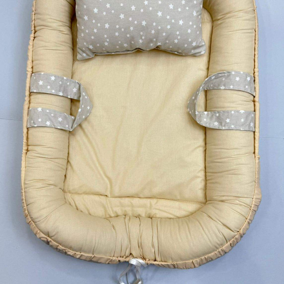 Couffin Double-Face pour Bébé - Cotton Beige - BABYBOSS sommeil - pour bébé Maroc -www.babyboss.ma