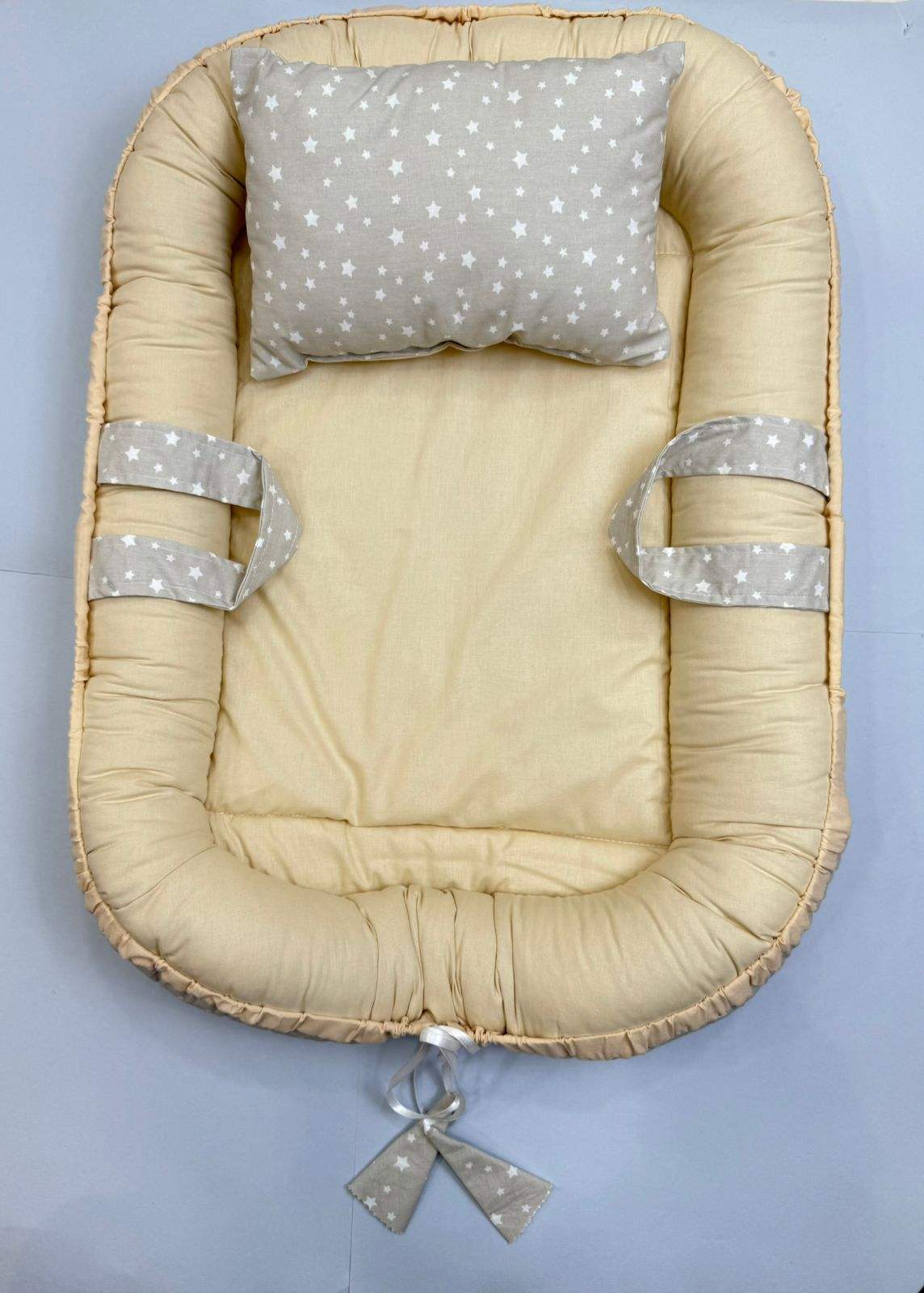 Couffin Double-Face pour Bébé - Cotton Beige - BABYBOSS sommeil - pour bébé Maroc -www.babyboss.ma