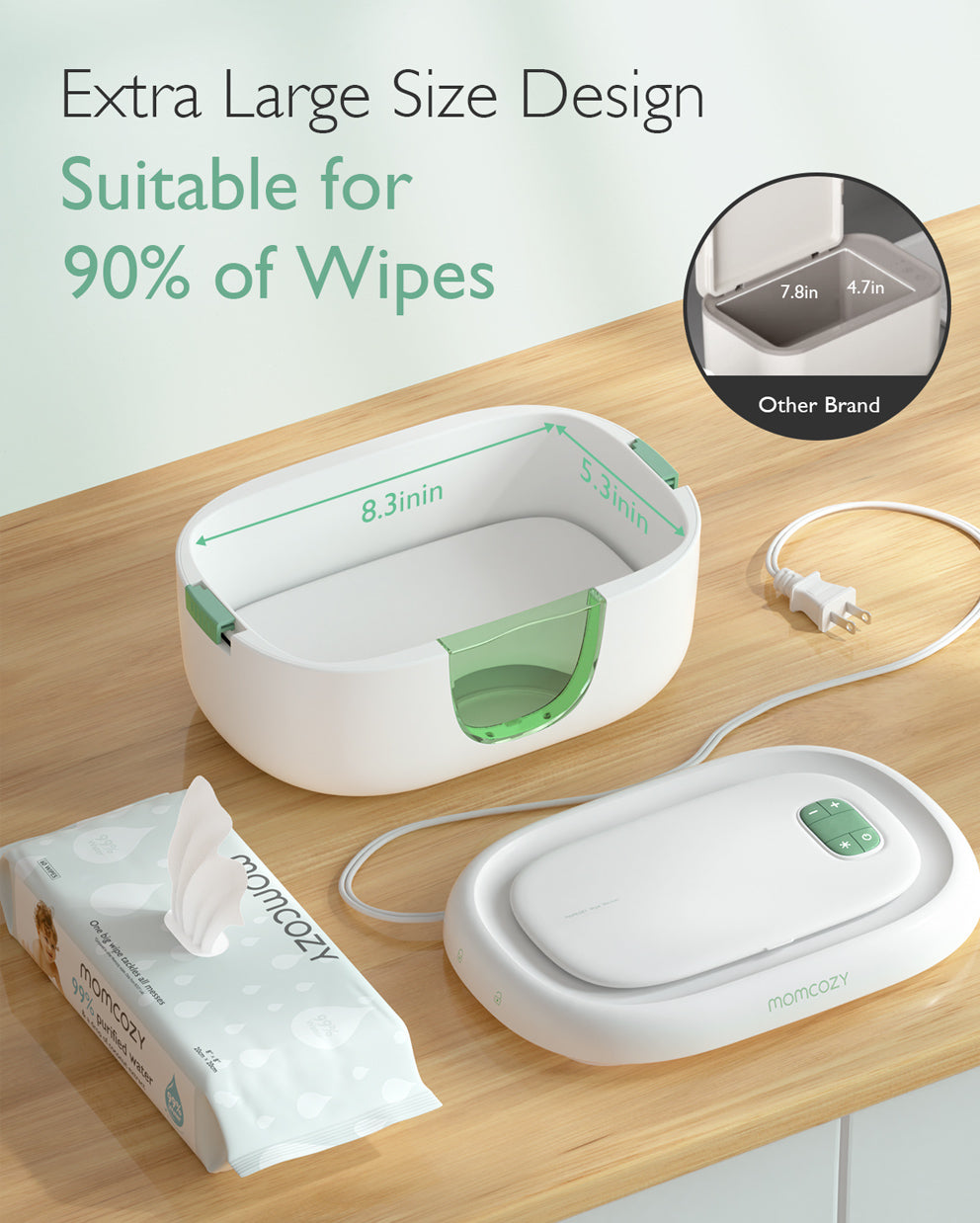 Chauffe-lingettes pour bébé grande capacité Momcozy