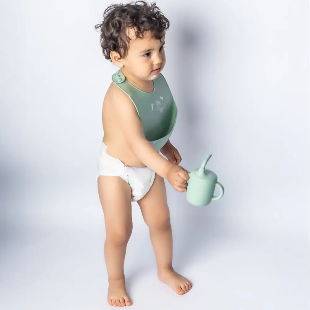 YUMMY Coffret Repas Silicone 6M+ - Vert Pastel