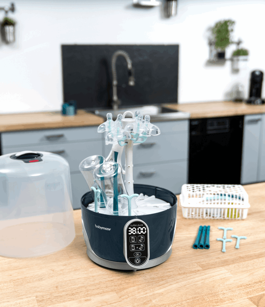 Stérilisateur et sèche-biberon Turbo Pure - Babymoov - REPAS pour bébé Maroc -www.babyboss.ma