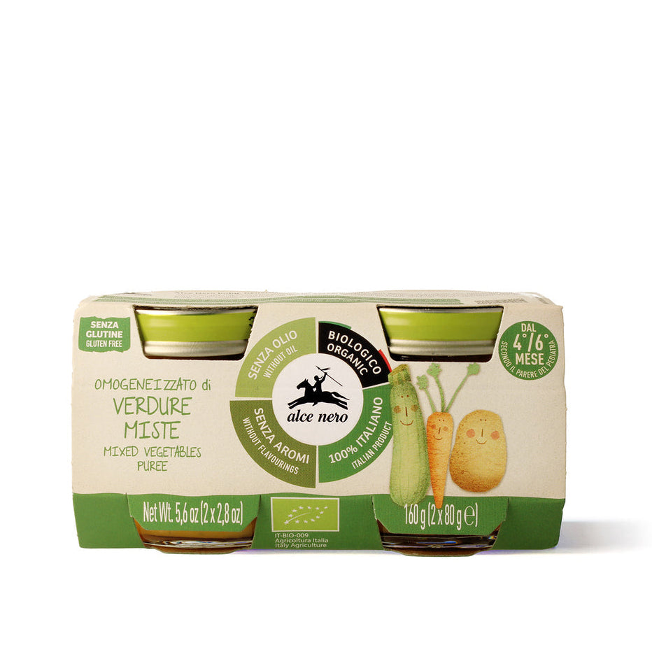 Alce Nero Purée Bio de Légumes Mixtes – 2 x 80 g