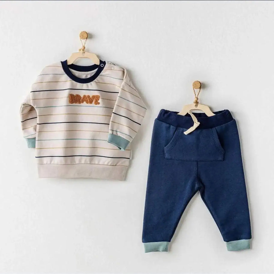 Andywawa Ensemble bébé 2 pièces ours aventureux Ac24086 - Andywawa - - Babyboss.ma