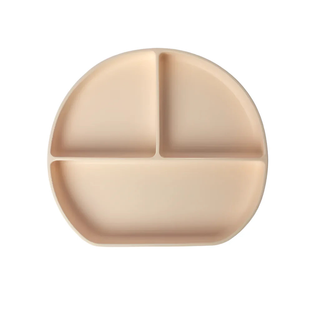 Yummy compartmentalized silicone plate with suction cup