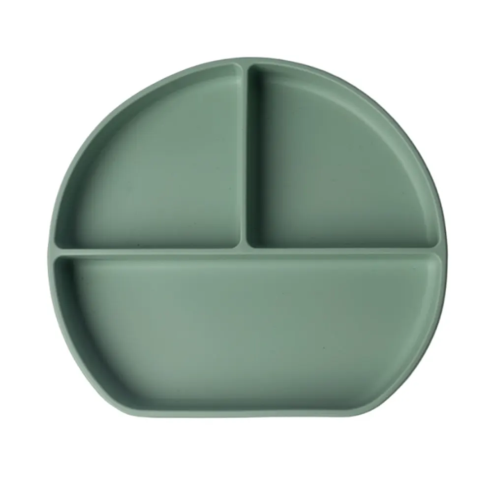 Yummy compartmentalized silicone plate with suction cup