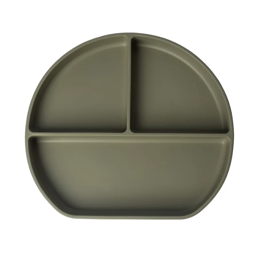 Yummy compartmentalized silicone plate with suction cup