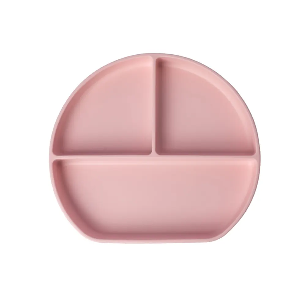 Yummy compartmentalized silicone plate with suction cup