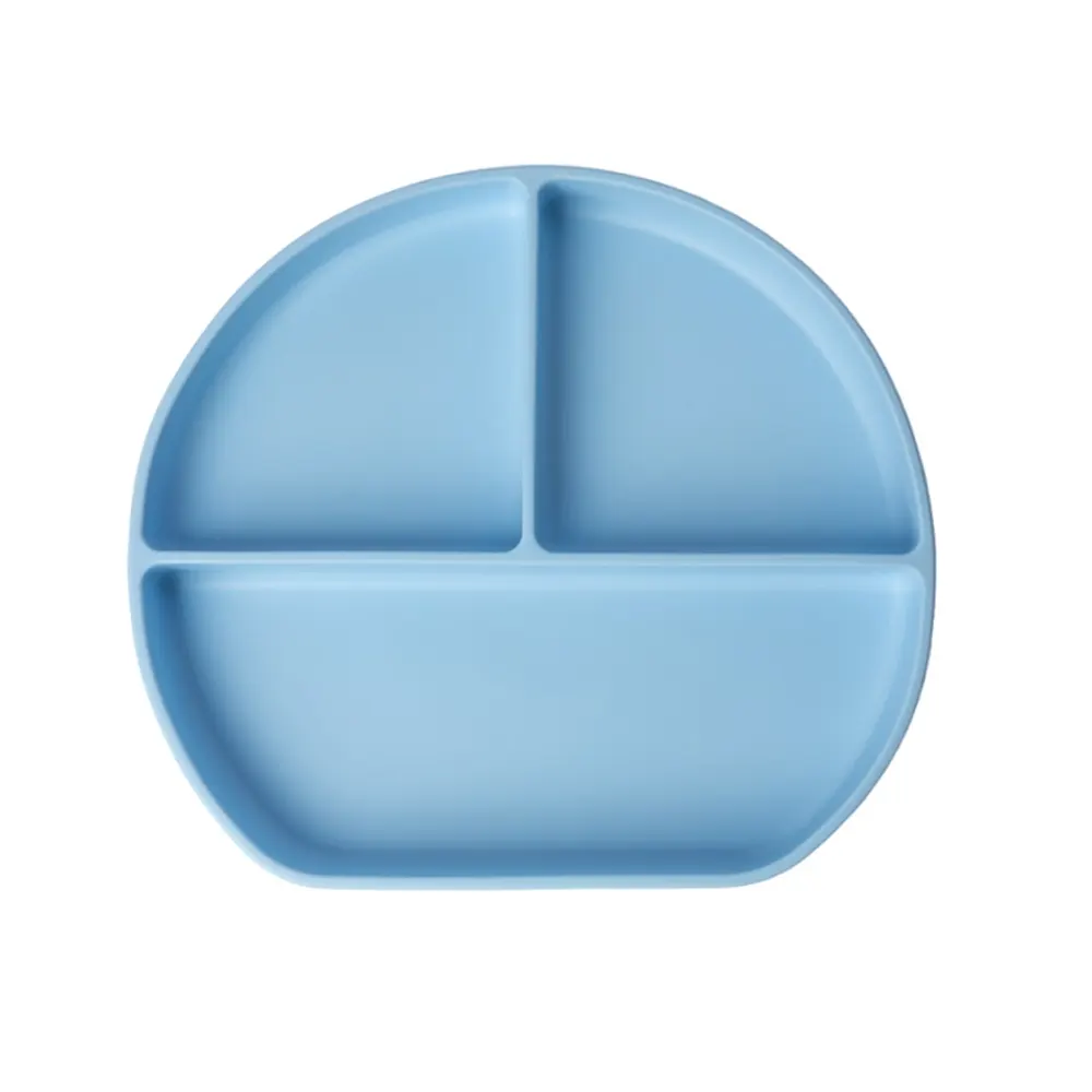 Yummy compartmentalized silicone plate with suction cup