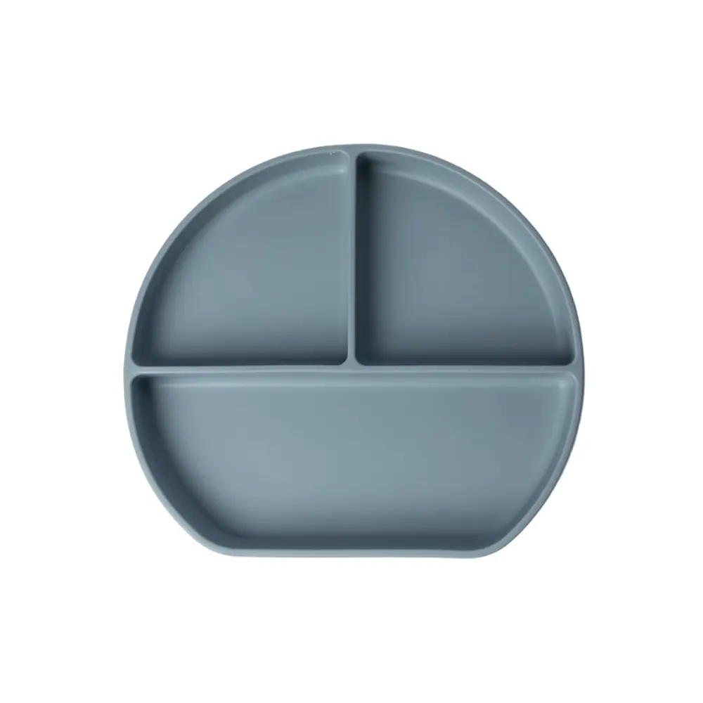 Yummy compartmentalized silicone plate with suction cup
