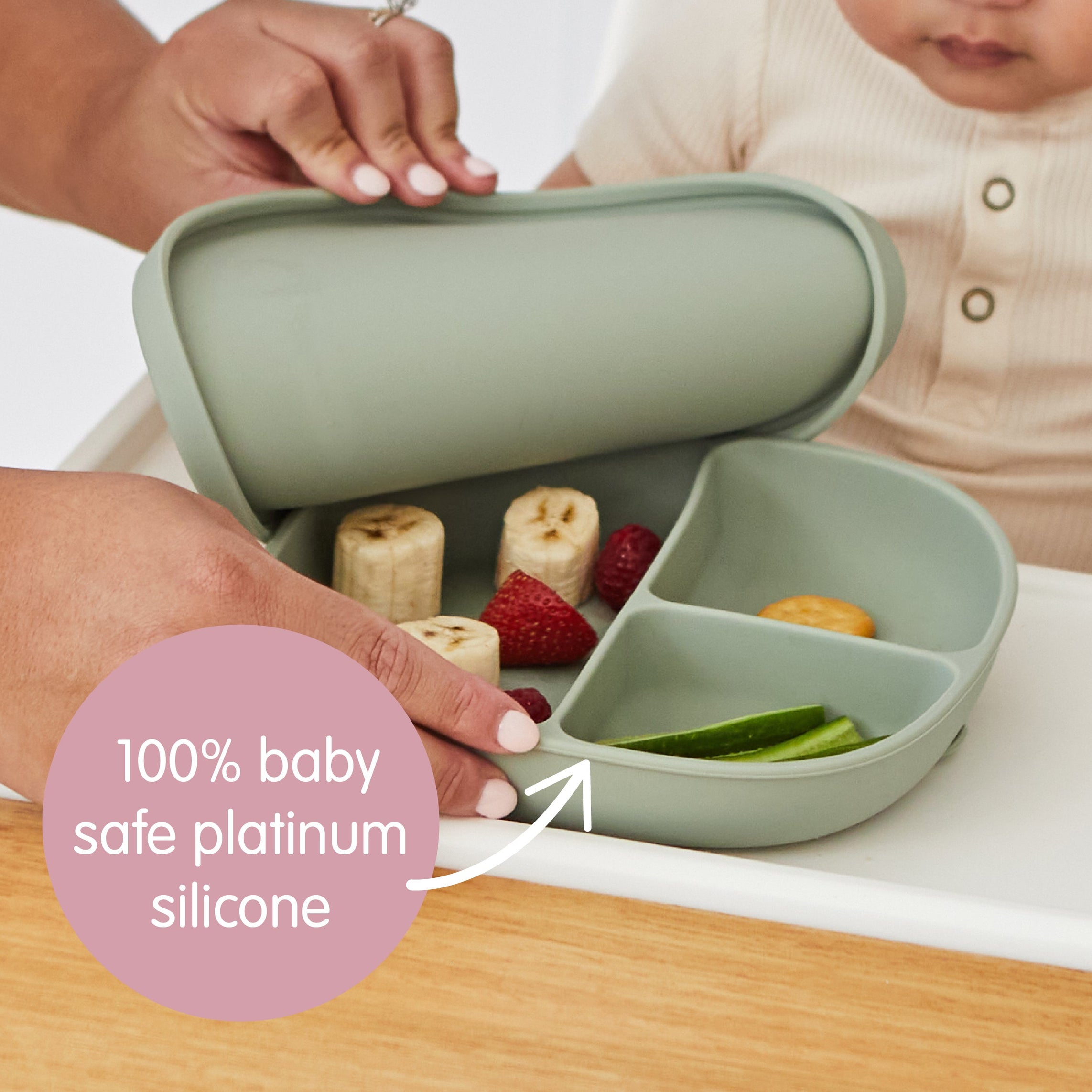 assiette_en_silicone_compartimente_couvercle-_sage-52220350660919-bebe-babyboss.ma-maroc - Babyboss.ma -bebe-maroc