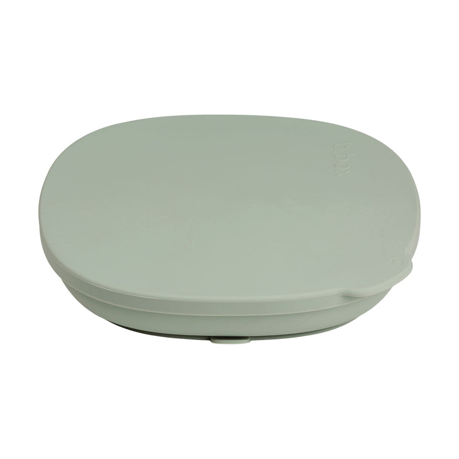 assiette_en_silicone_compartimente_couvercle-_sage-52220350890295-bebe-babyboss.ma-maroc - Babyboss.ma -bebe-maroc