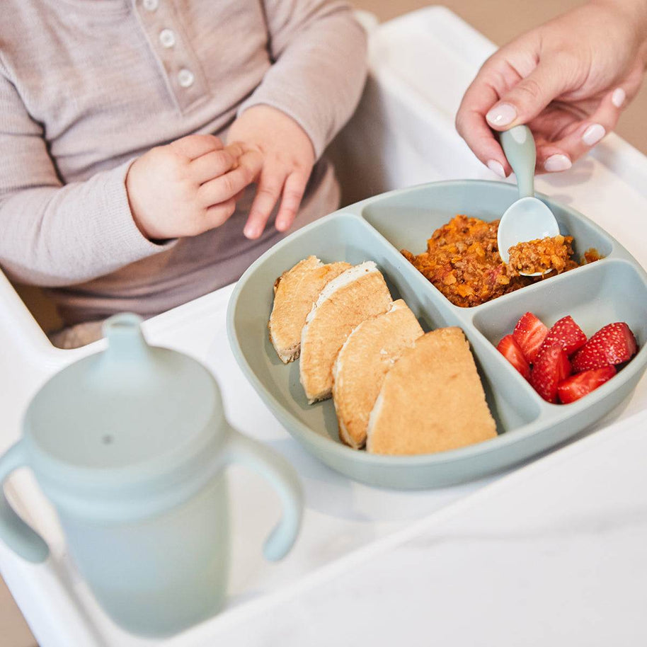 assiette_en_silicone_compartimente_couvercle-_sage-52700633563447-bebe-babyboss.ma-maroc - Babyboss.ma -bebe-maroc
