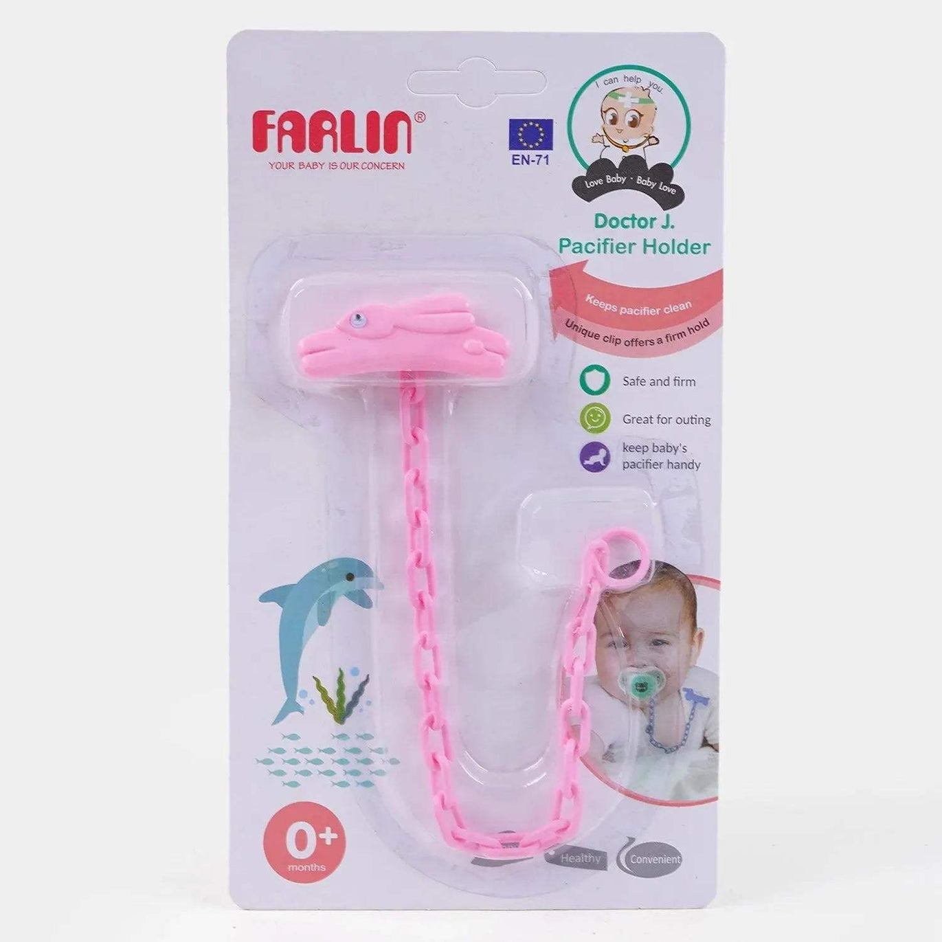 Attache tétine - farlin - pour bébé Maroc -www.babyboss.ma