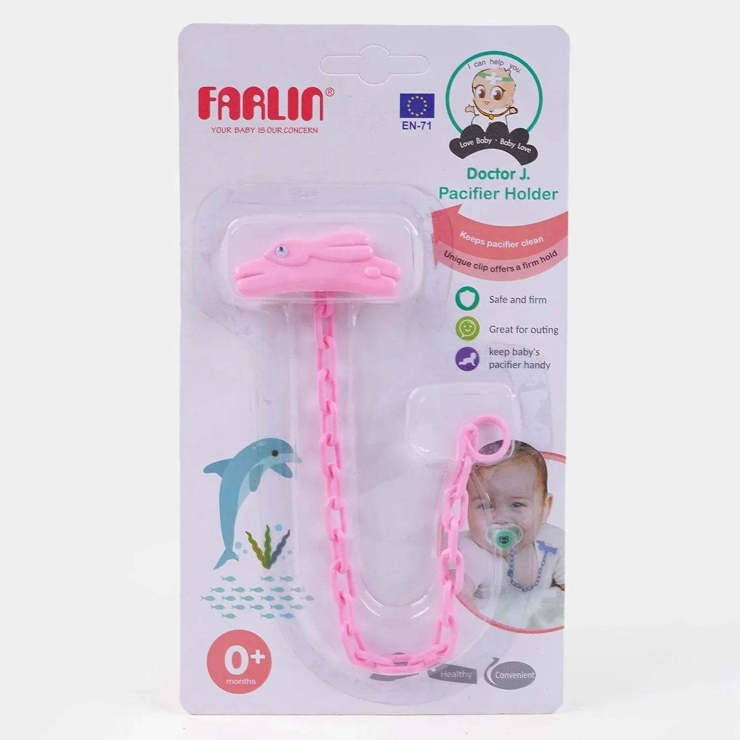 Attache tétine - farlin - pour bébé Maroc -www.babyboss.ma