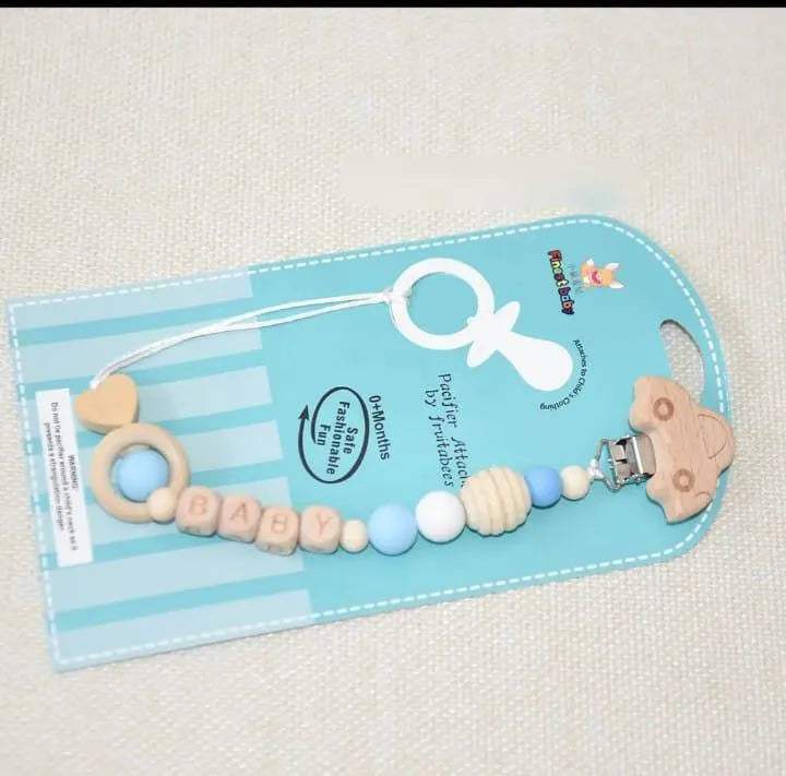 Attache tétine en bois - babyjem - pour bébé Maroc -www.babyboss.ma
