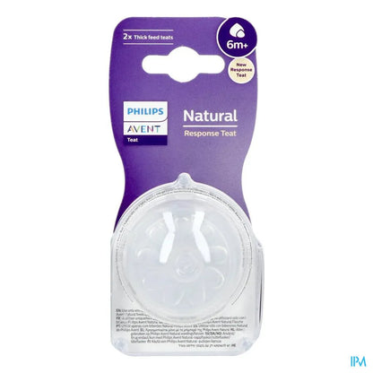 Avent Tétine Natural débit liquides épais 6m+ - Philips Avent - pour bébé maroc