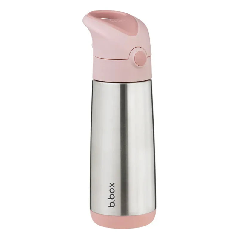 b.box Gourde isotherme à paille 500 ml Blush Crush, inox avec couvercle rose – Babyboss.ma