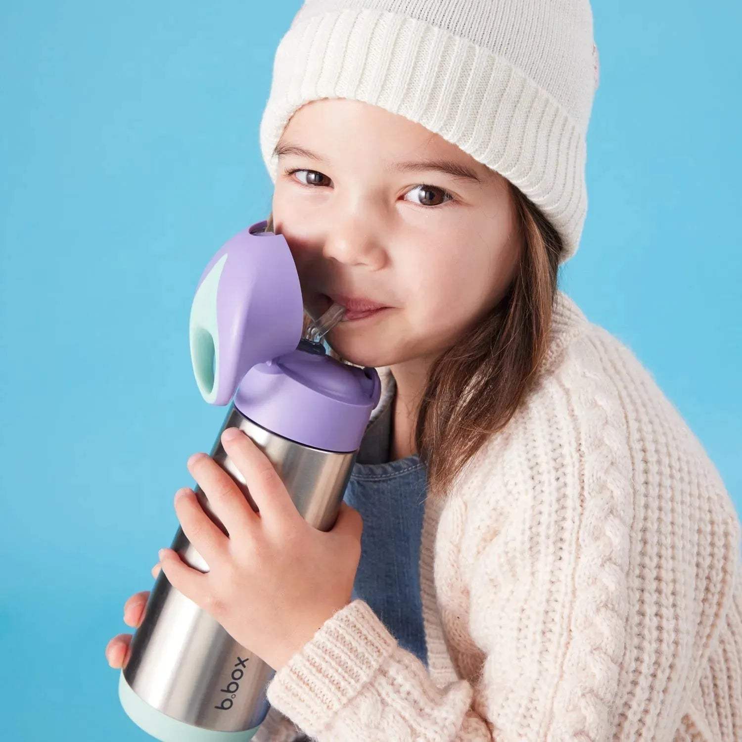 Gourde isotherme à paille B.box 500ml - Lemon - BBOX USA - Insulated water bottles pour bébé Maroc -www.babyboss.ma