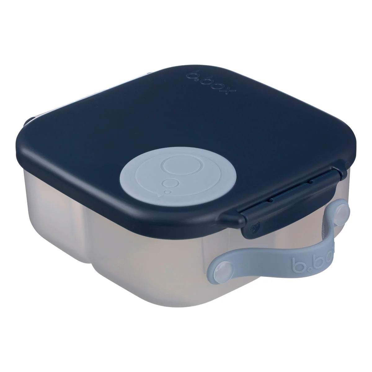 Mini lunchbox Midnight vue de côté, couvercle fermé et poignée
