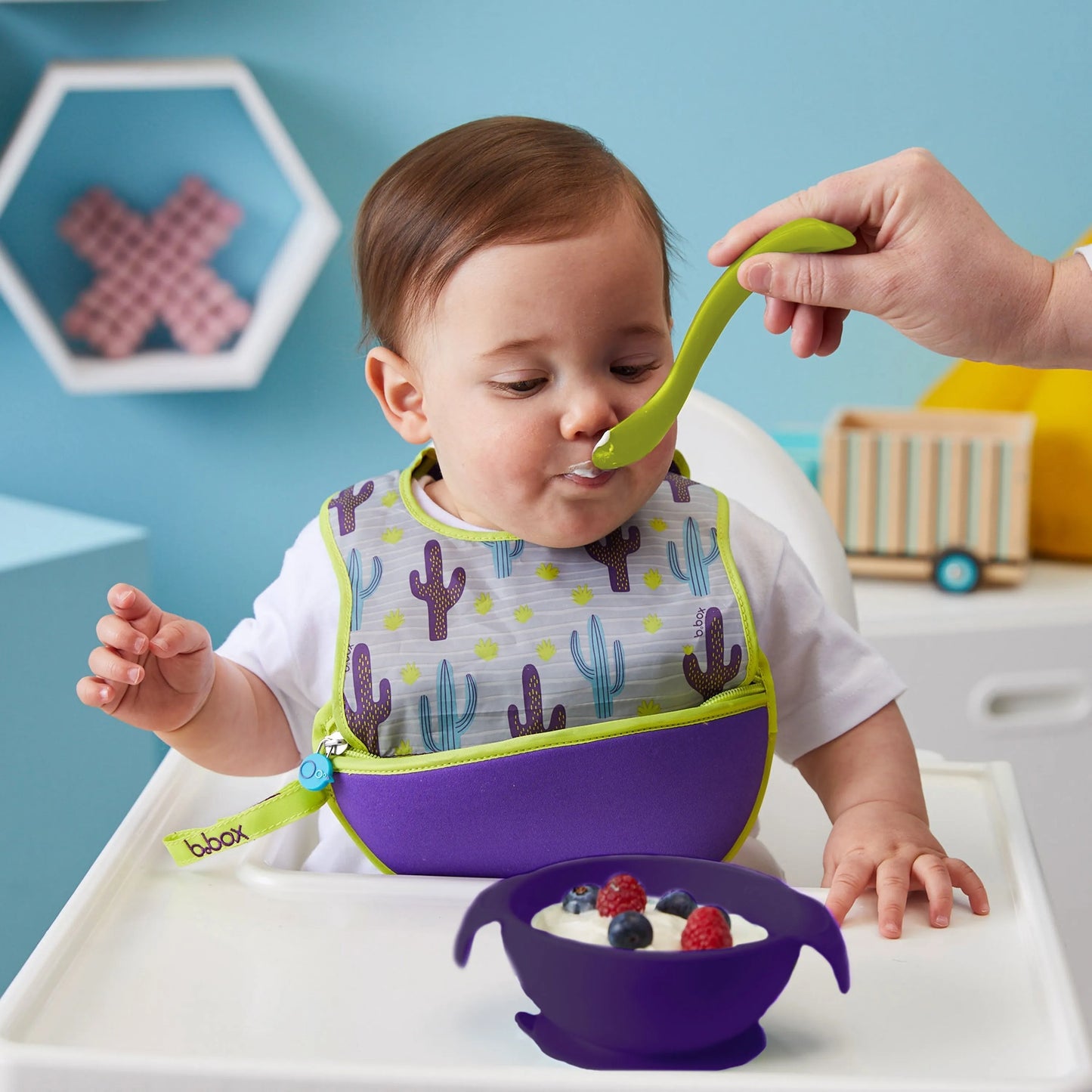 B.box Silicone First Feeding Set - Passion Splash - BBOX USA - pour bébé maroc