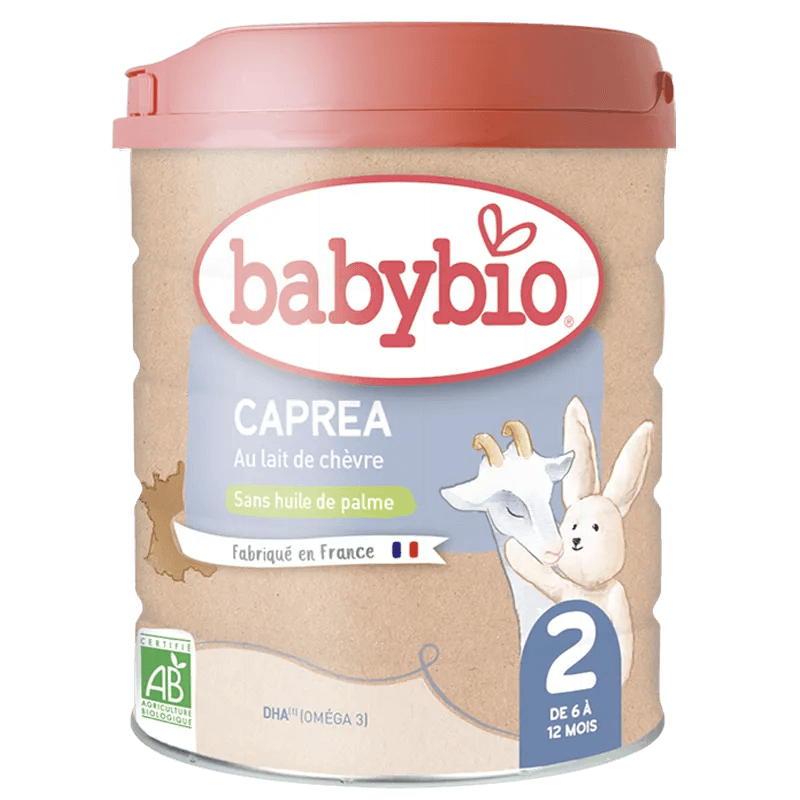Babybio Caprea 2ème âge, lait de chèvre bio 800 g – vue 2 – BabyBoss.ma