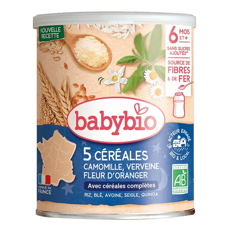 Babybio Céréales Verveine, Fleur d'Oranger &amp; Camomille Bio - Céréales Bébé Apaisantes 220g - Babybio - pour bébé maroc