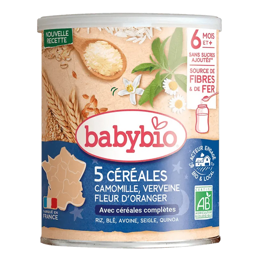 Babybio Céréales Verveine, Fleur d'Oranger &amp; Camomille Bio - Céréales Bébé Apaisantes 220g - Babybio - pour bébé maroc