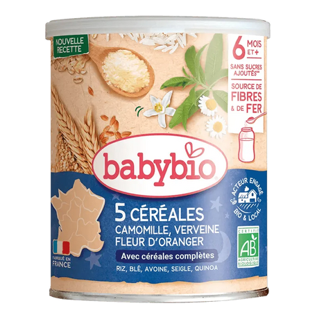 Babybio Céréales Verveine, Fleur d'Oranger, Camomille Bio - Céréales Bébé Apaisantes 220g - Babybio - pour bébé maroc