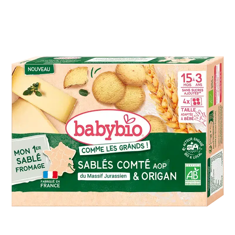Babybio Sablés Comté et Origan