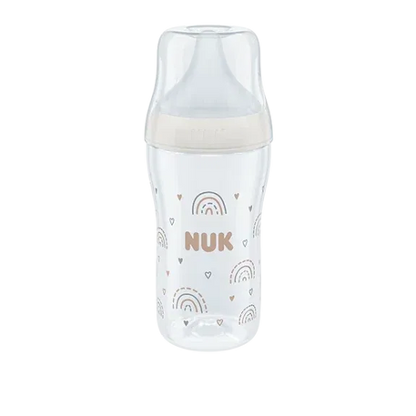 Biberon NUK Perfect Match avec tétine en silicone souple - Blanc