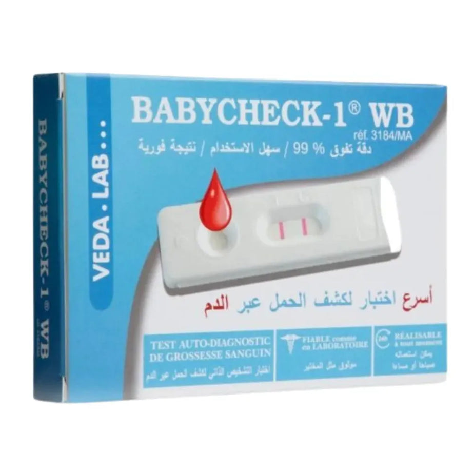 BabyCheck 1-WB Test de Grossesse Sanguin Auto-Diagnostique – 1u - Babyboss.ma - Babycheck - pour bébé maroc