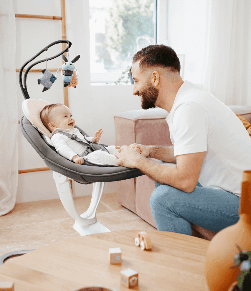 Swoon Motion Balancelle électrique - Assise rotative 360° - Babymoov - CONFORT pour bébé Maroc -www.babyboss.ma