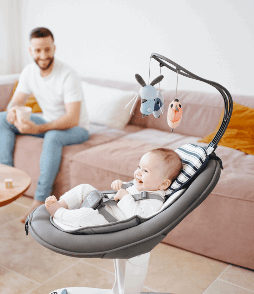 Swoon Motion Balancelle électrique - Assise rotative 360° - Babymoov - CONFORT pour bébé Maroc -www.babyboss.ma