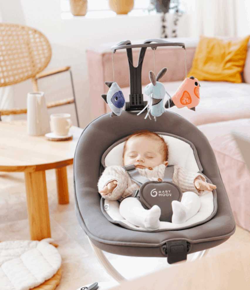 Swoon Motion Balancelle électrique - Assise rotative 360° - Babymoov - CONFORT pour bébé Maroc -www.babyboss.ma