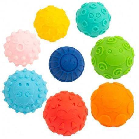 Balles Texturées 8 pieces huanger - Babyboss.ma - pour bébé Maroc -www.babyboss.ma