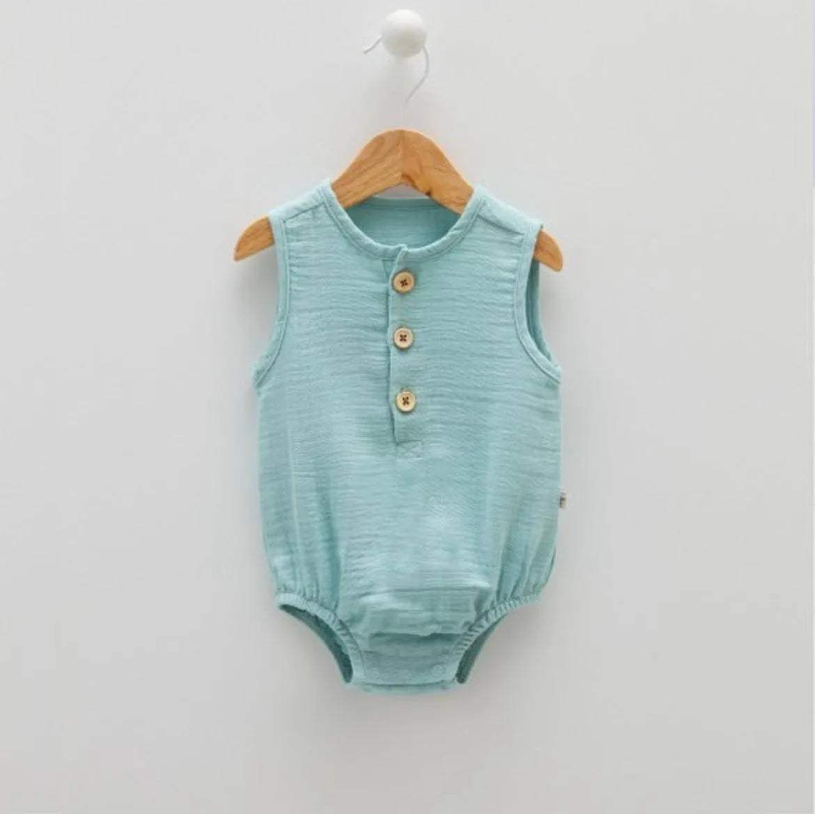 Barboteuse en lin - Caramell - pour bébé Maroc -www.babyboss.ma