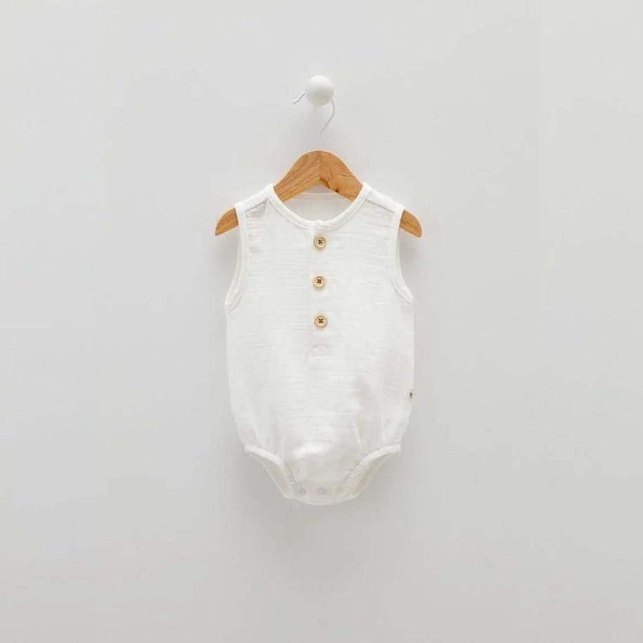 Barboteuse en lin - Caramell - pour bébé Maroc -www.babyboss.ma